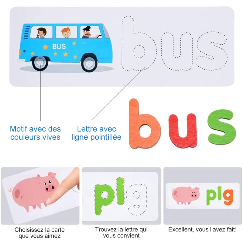 Jeu d'Orthographe de Reconnaissance de Lettres