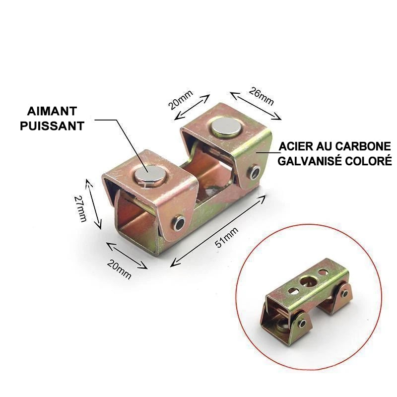 Support d'aimant en V Réglable pour Soudage (2 pièces)