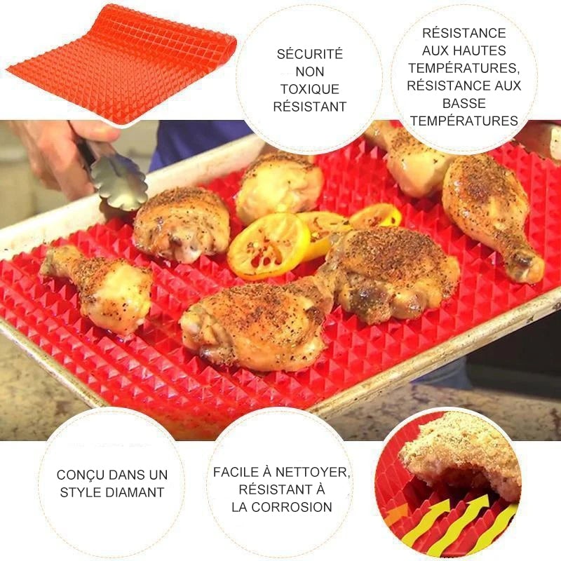 Ciaovie™ Tapis de Cuisson en Silicone Anti-adhésif Réutilisable - ciaovie