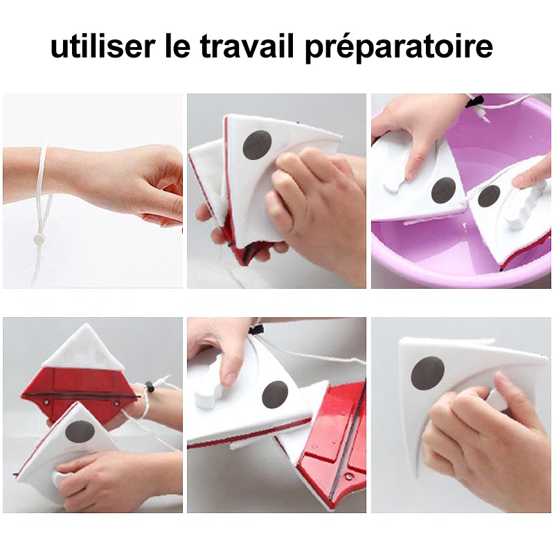 Nettoyant magnétique pour vitres double face - ciaovie