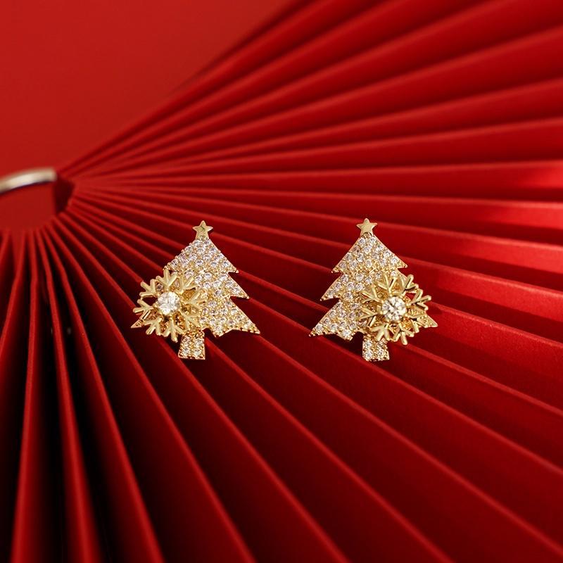 🎄VENTE ANTICIPÉE DE NOËL🎄 Boucles d'oreilles sapin de Noël rotatives