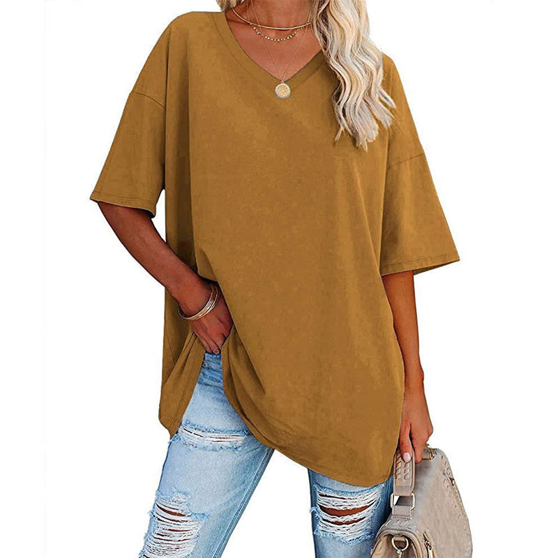 T-shirt à Col en V pour Femmes
