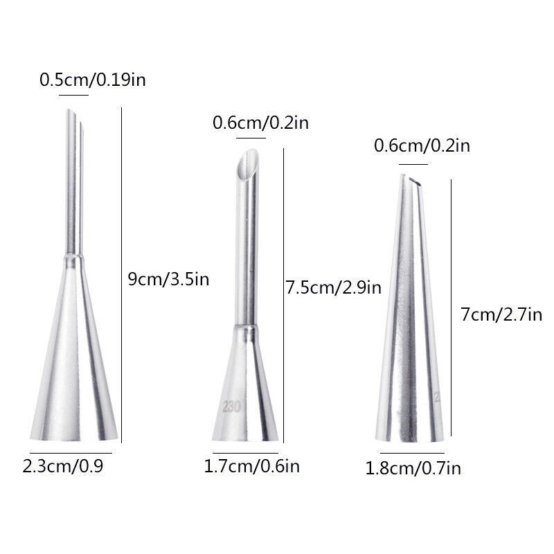 Kit de Buses de Pointe pour Fourrage à la Crème (3 pièces)