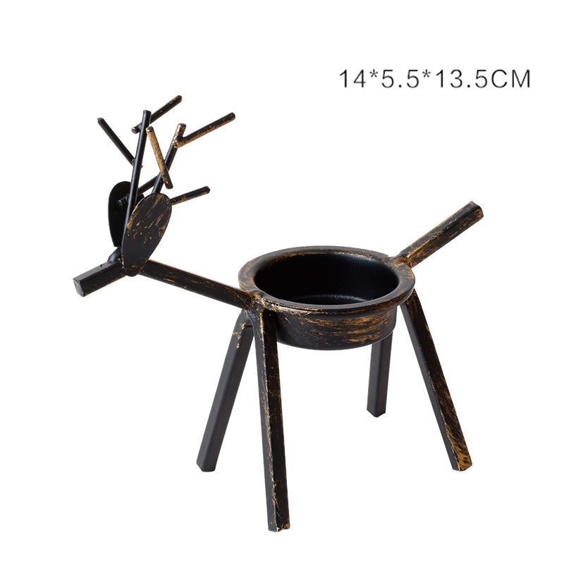 Porte-bougie Chauffe-plat pour Noël Forme Renne