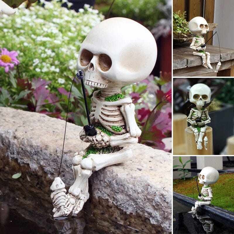 Accessoire de jardin squelette de pĂȘche
