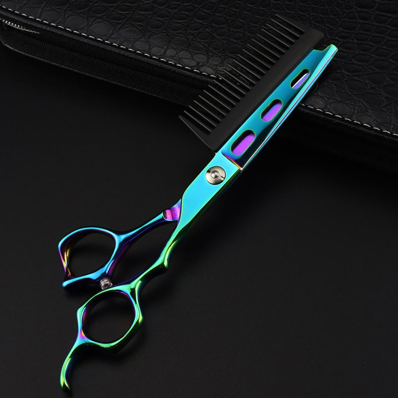Ciseaux à cheveux 2 en 1 avec peigne