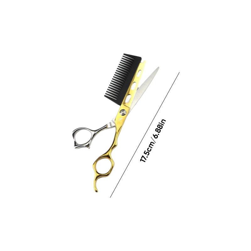 Ciseaux à cheveux 2 en 1 avec peigne