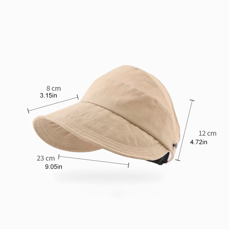 Chapeau de soleil à capuchon creux avec protection UV