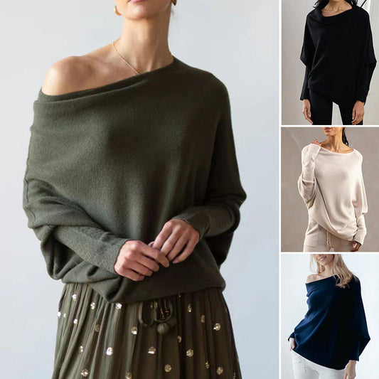 Pull-over à châle tricoté