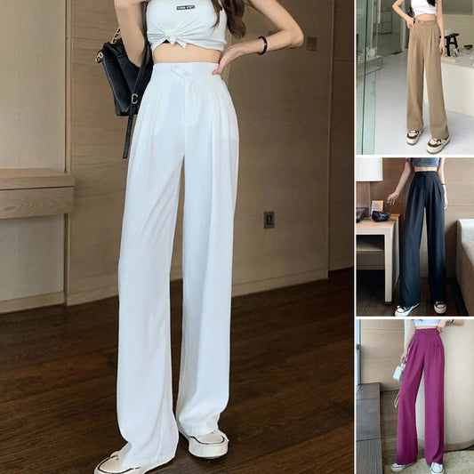 Pantalon large à taille haute polyvalent et flatteur pour la silhouette