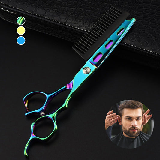 Ciseaux à cheveux 2 en 1 avec peigne