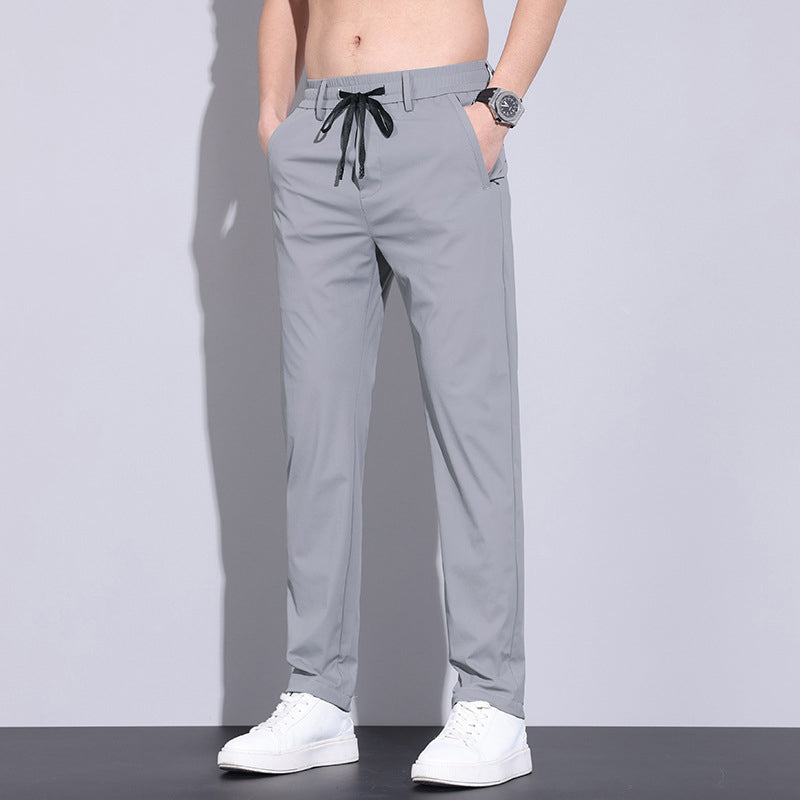 Pantalon stretch en soie Ice