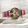 Montre-bracelet arc-en-ciel multicolore