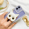Support de téléphone chat 3D portable avec miroir de maquillage