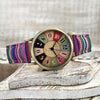 Montre-bracelet arc-en-ciel multicolore