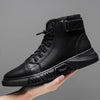 Bottes En Cuir Chaudes Noires