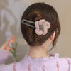 Épingles à Cheveux à Fleurs en Peluche Élégantes