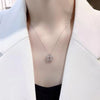 Collier en argent sterling avec cœur porte-bonheur