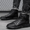 Bottes En Cuir Chaudes Noires