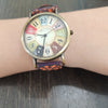 Montre-bracelet arc-en-ciel multicolore