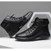 Bottes En Cuir Chaudes Noires