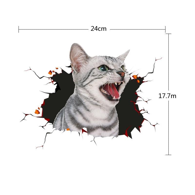 Autocollant de Voiture de Mignon Animal créatif en simulation 3D