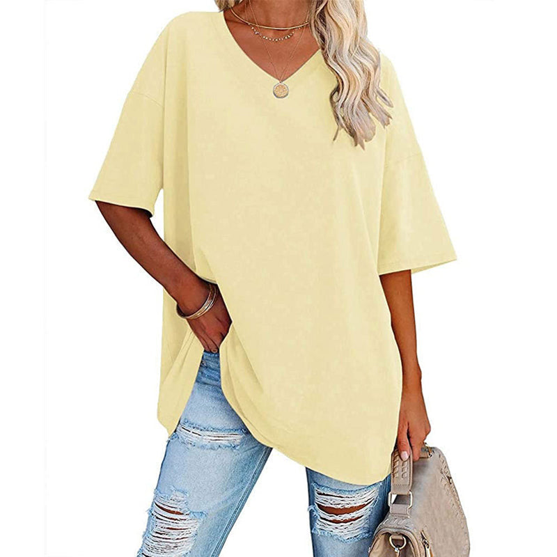 T-shirt à Col en V pour Femmes
