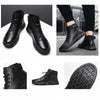 Bottes En Cuir Chaudes Noires
