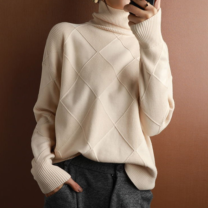 Cardigan ample en cachemire à col roulé