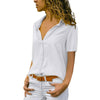 Dames T-shirt Décontracté en Mousseline de Soie - ciaovie
