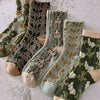 Chaussettes en Coton à Fleurs pour femmes (10 paires)