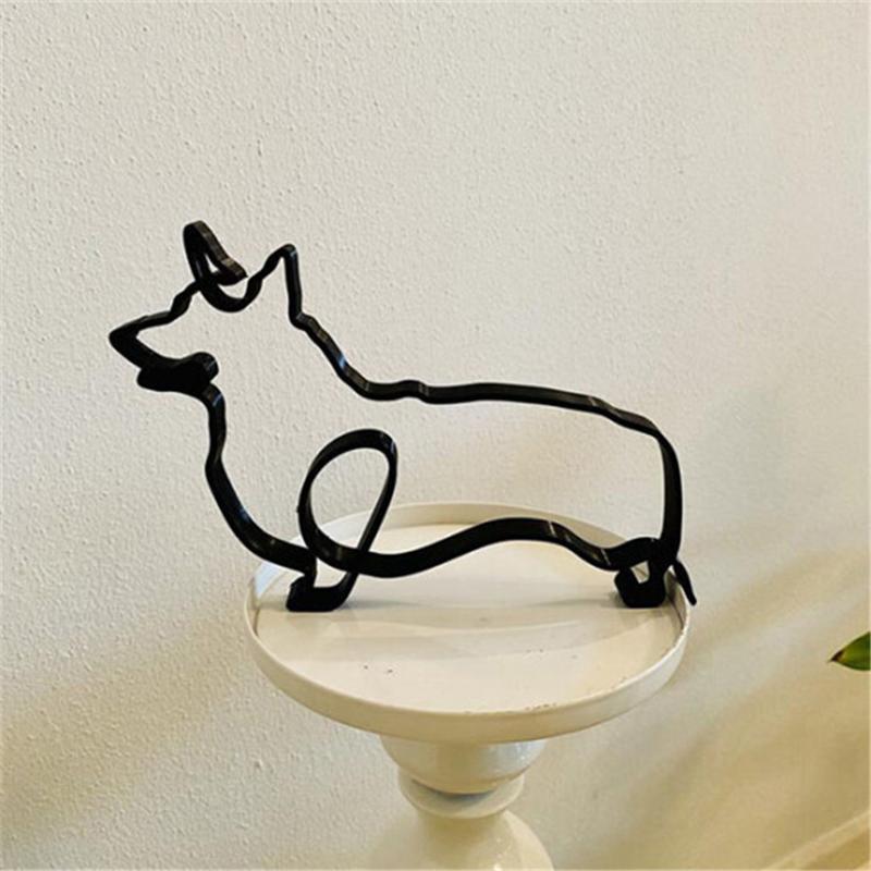 Chien Art Minimaliste Sculpture