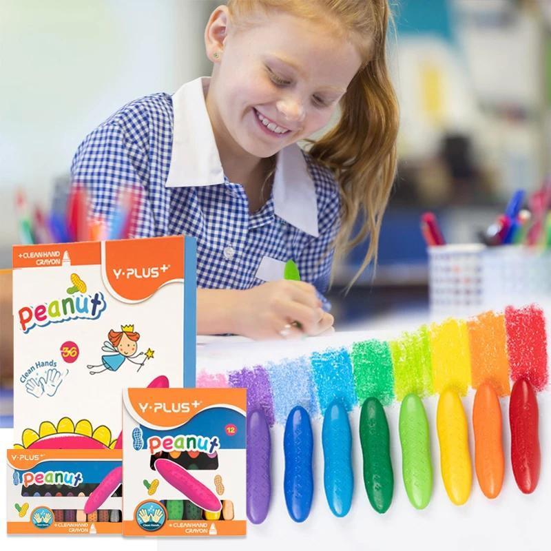Crayon de Cire Lavable pour Enfants (12/24/36 couleurs) - ciaovie