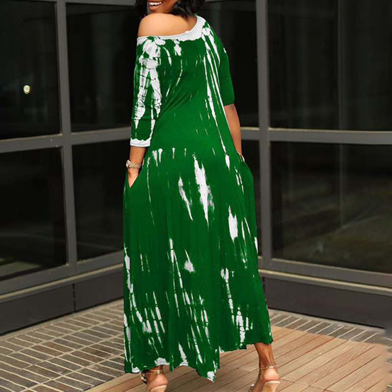 Robe Irrégulière à Imprimé Tie-dye
