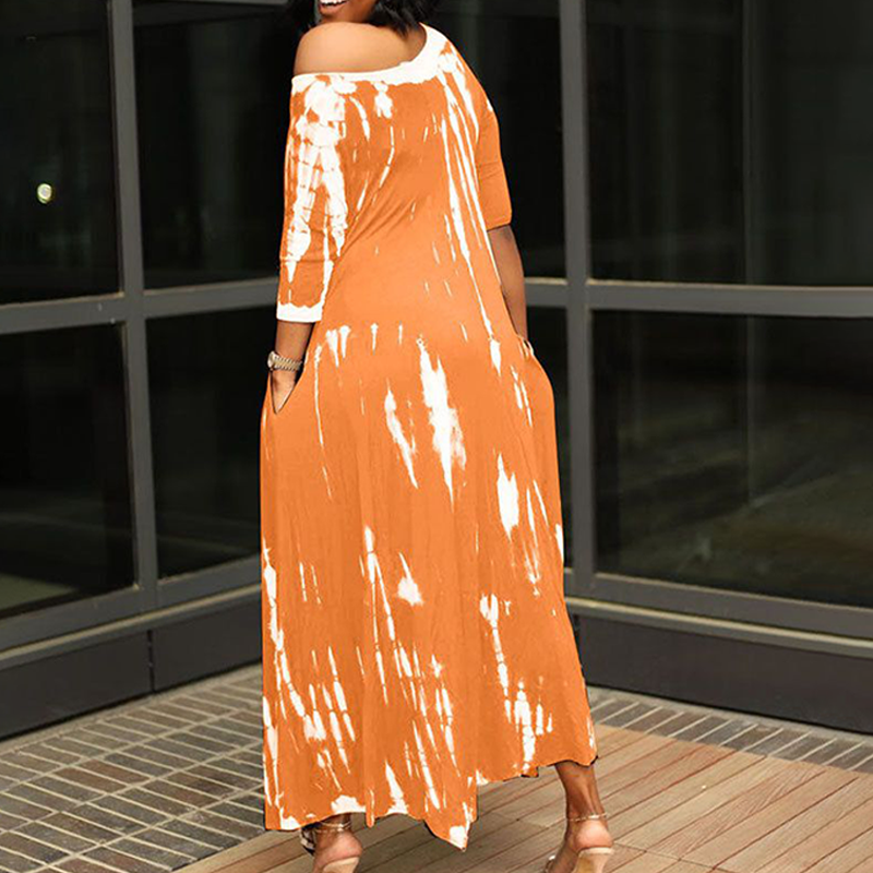 Robe Irrégulière à Imprimé Tie-dye