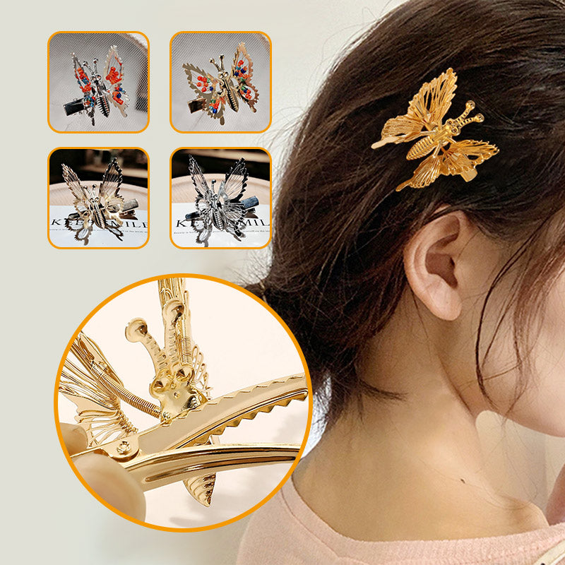 Pince à Cheveux Papillon en Mouvement