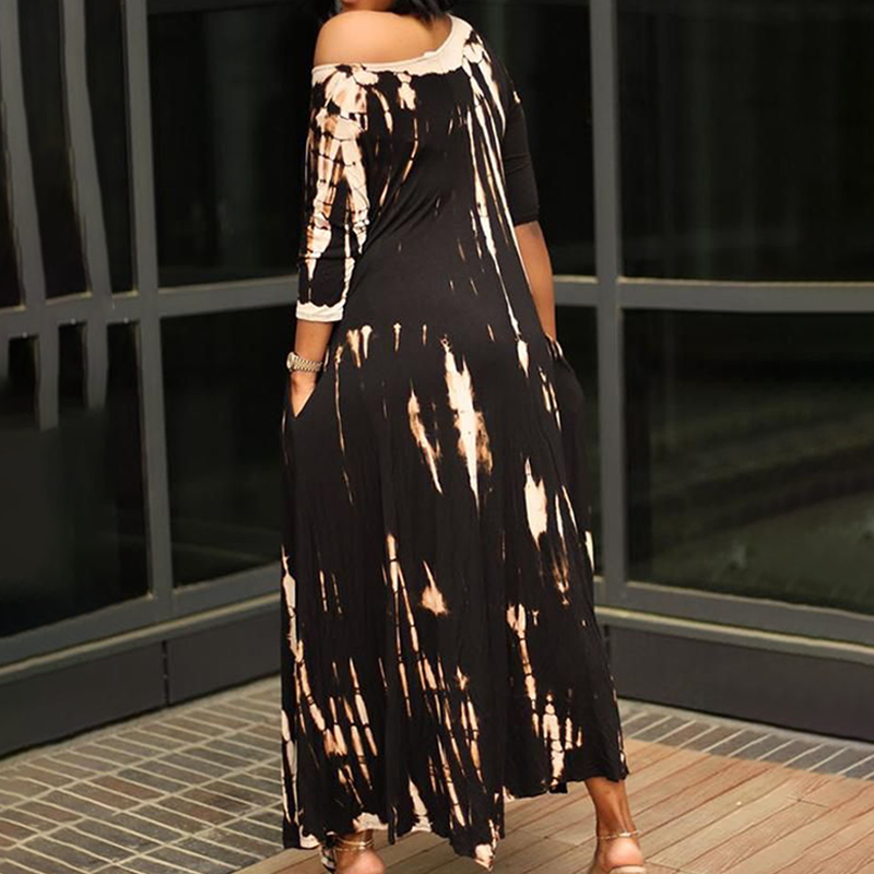 Robe Irrégulière à Imprimé Tie-dye