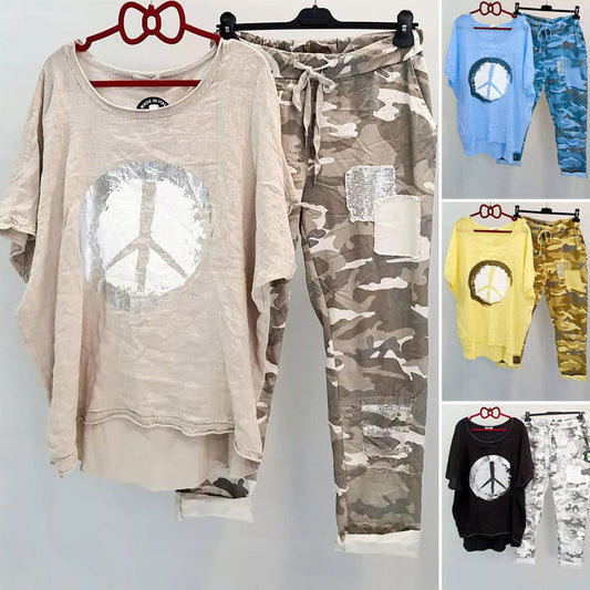 Costume Camouflage Deux Pièces à la Mode
