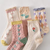 Chaussettes en Coton à Fleurs pour femmes (10 paires)
