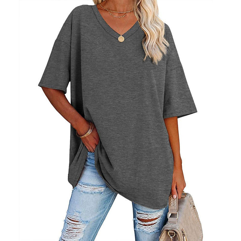 T-shirt à Col en V pour Femmes