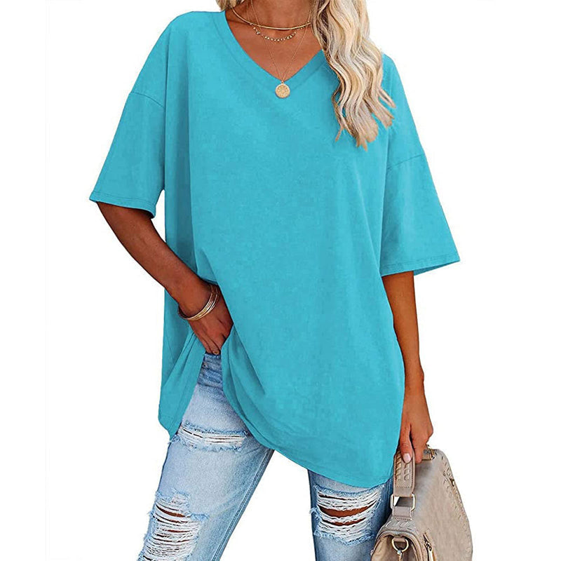 T-shirt à Col en V pour Femmes