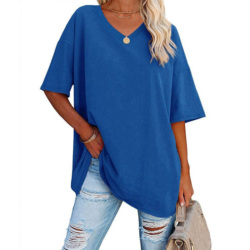 T-shirt à Col en V pour Femmes
