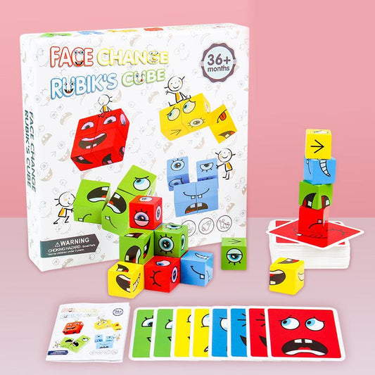 Cubes de Construction à Emoji avec Cloche