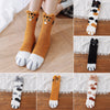 Chaussettes pelucheuses patte de chat