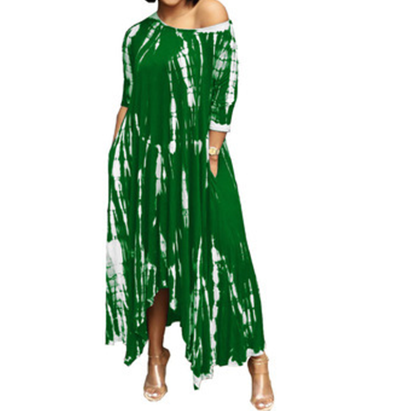 Robe Irrégulière à Imprimé Tie-dye