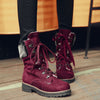 Ciaovie™ Bottes Mi-Mollet en Daim à Lacets Hiver - ciaovie