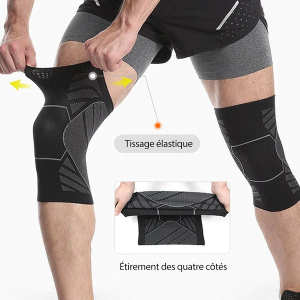 Genouillères élastiques Unisexes - Paire, Antidérapantes, Polyester - Pour Danse, Football, Yoga, Volley - 3