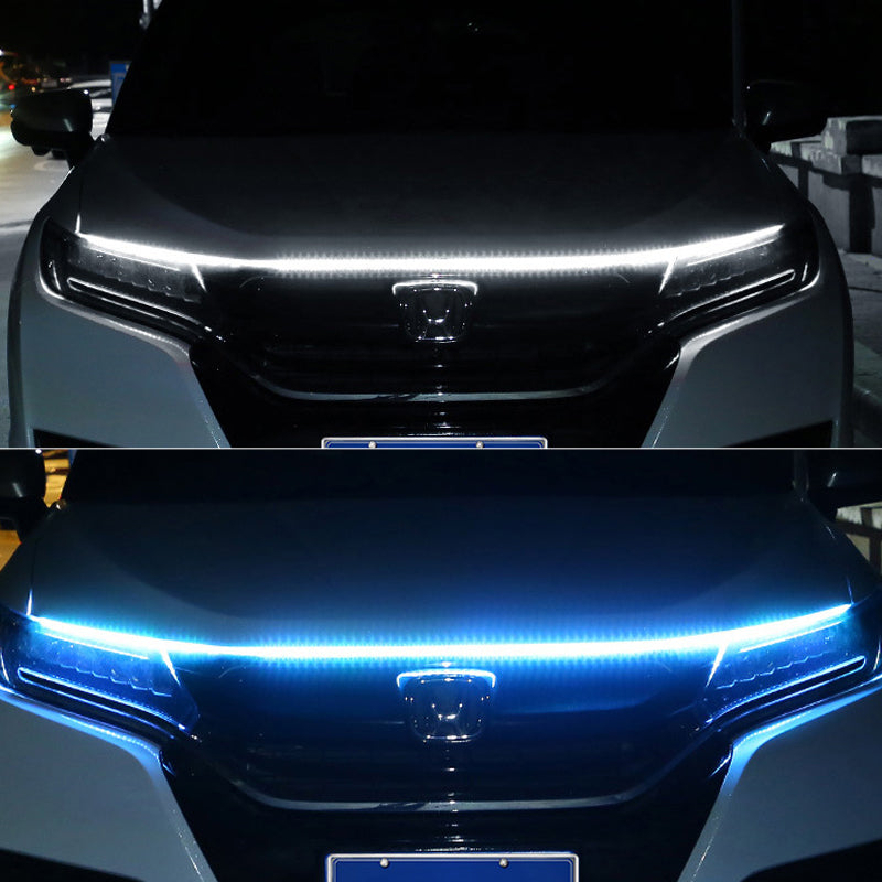 Bande LED dynamique pour capot de voiture