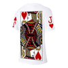 T-shirt Col Rond D'été Imprimé Motif Cartes à Jouer - ciaovie