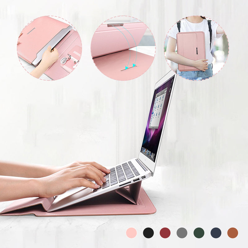 Housse pour ordinateur portable Housse en cuir avec support réglable
